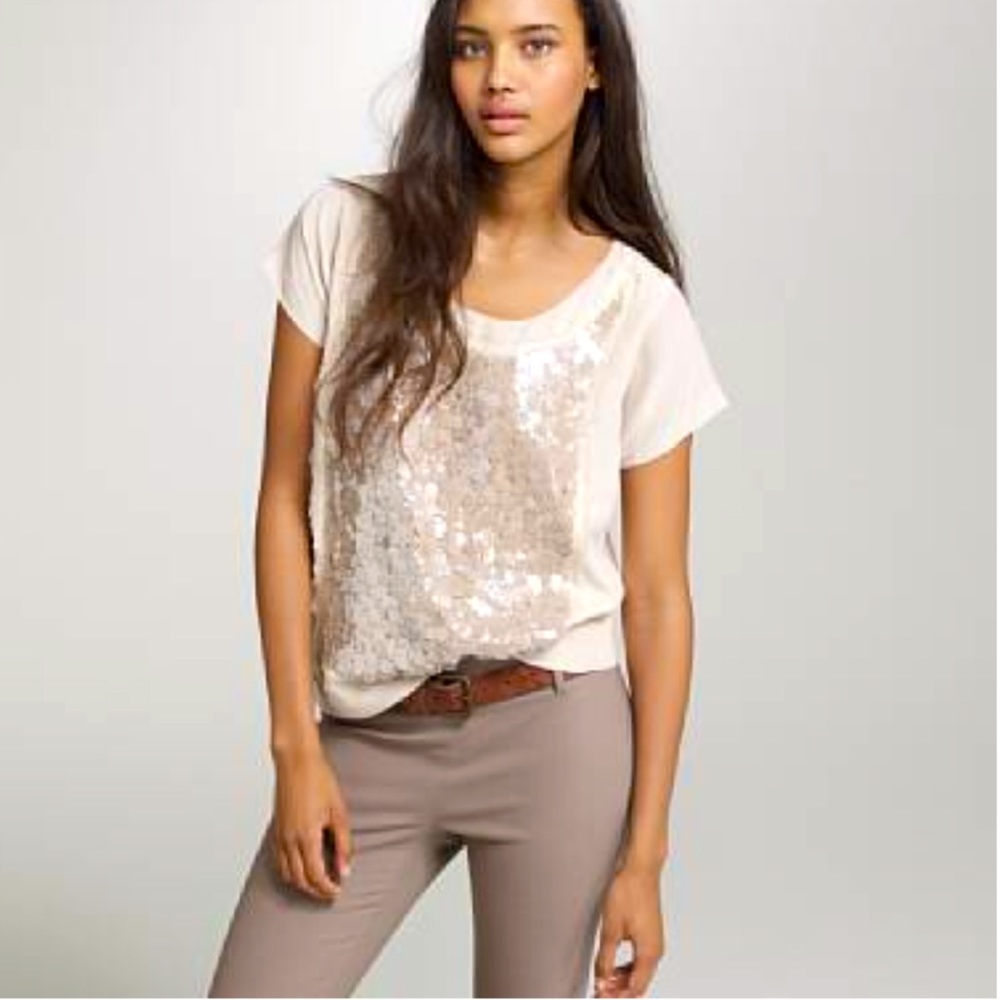 Jcrew Silk/Sequin Top